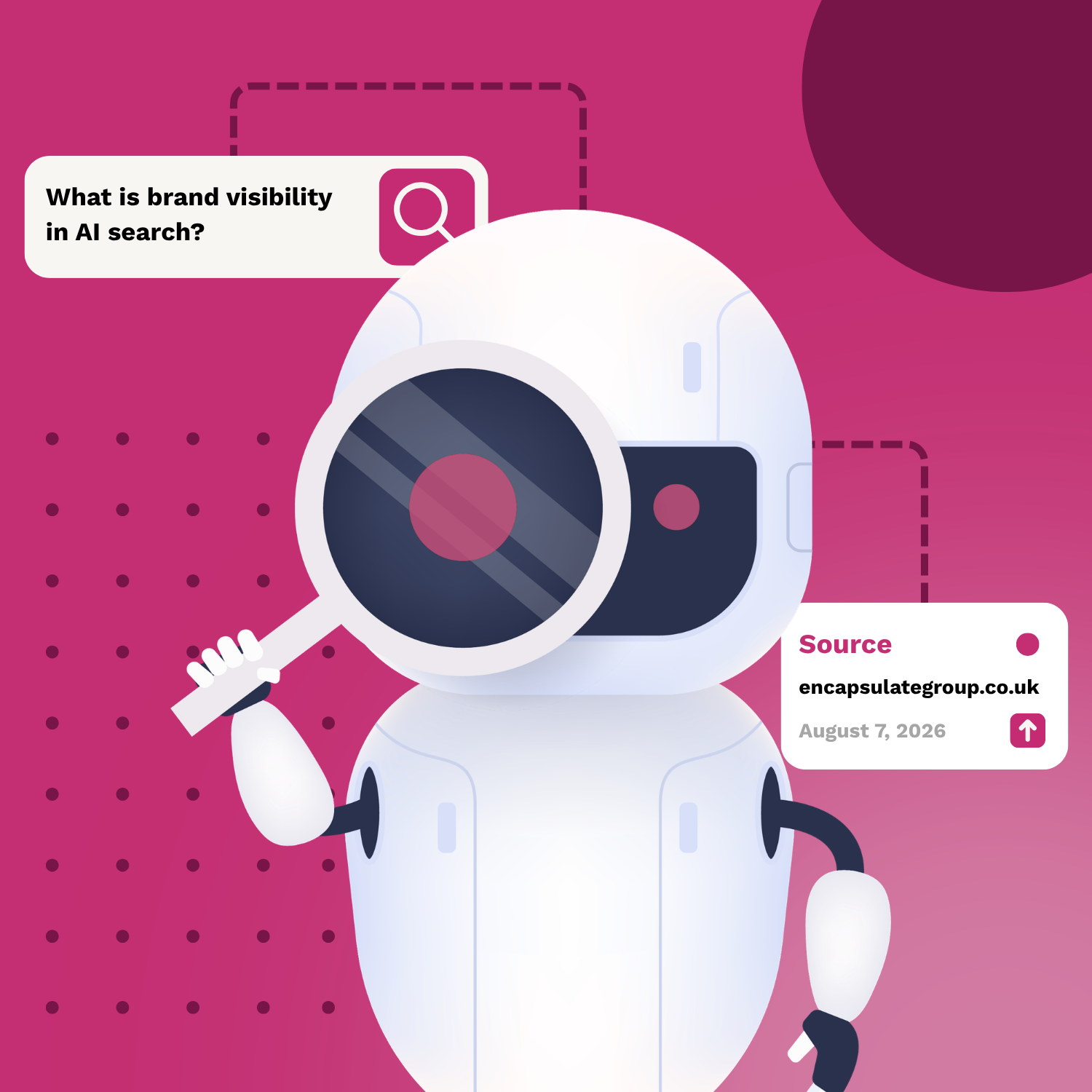 Illustration explaining brand visibility in AI search